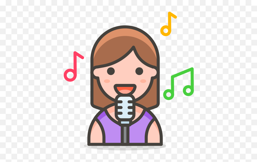 Woman Singer Free Icon Of 780 Vector Emoji - Female Singer Singer Emoji Png,Singer Png