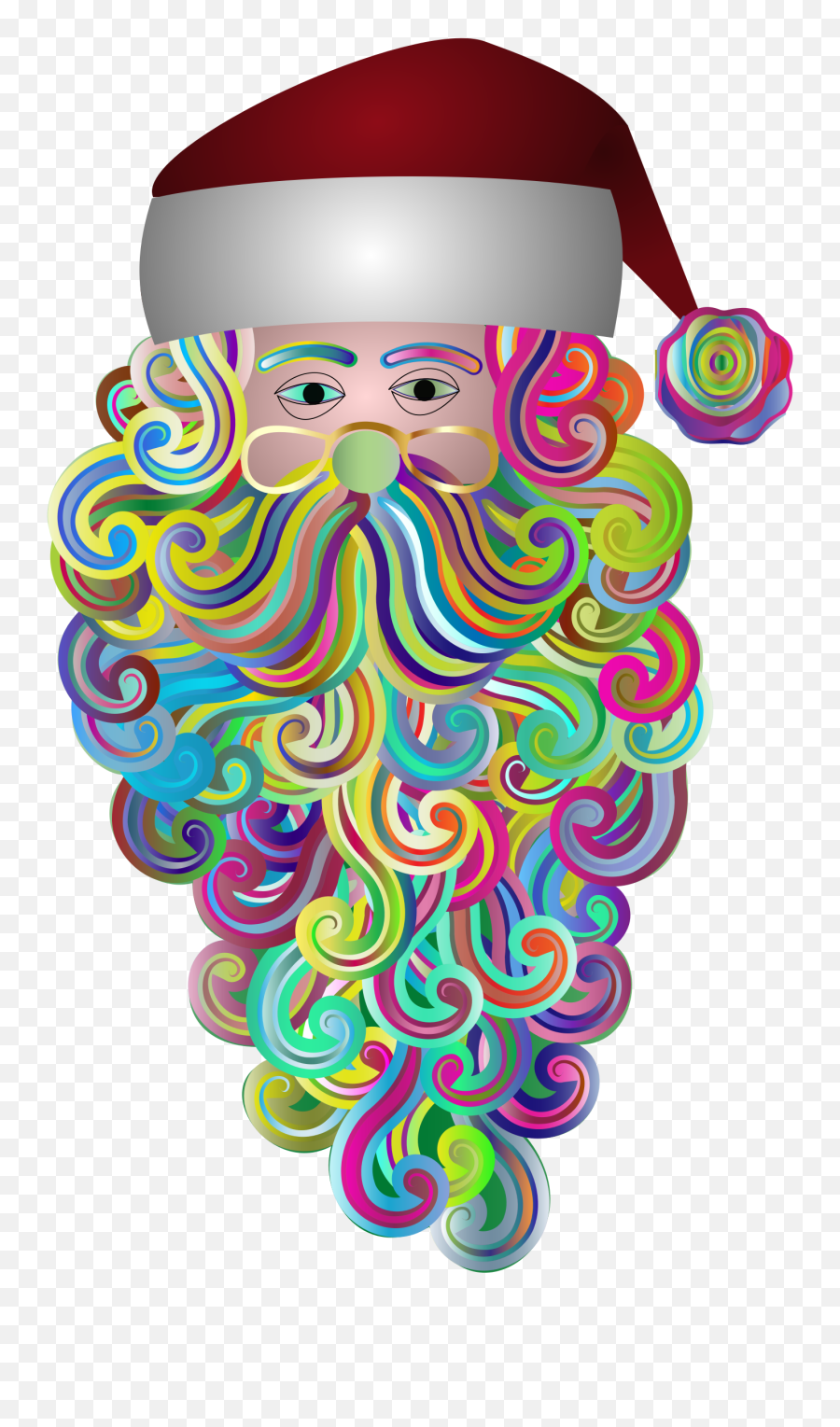Santa Hat Beard Png - Illustration,Santa Beard Png