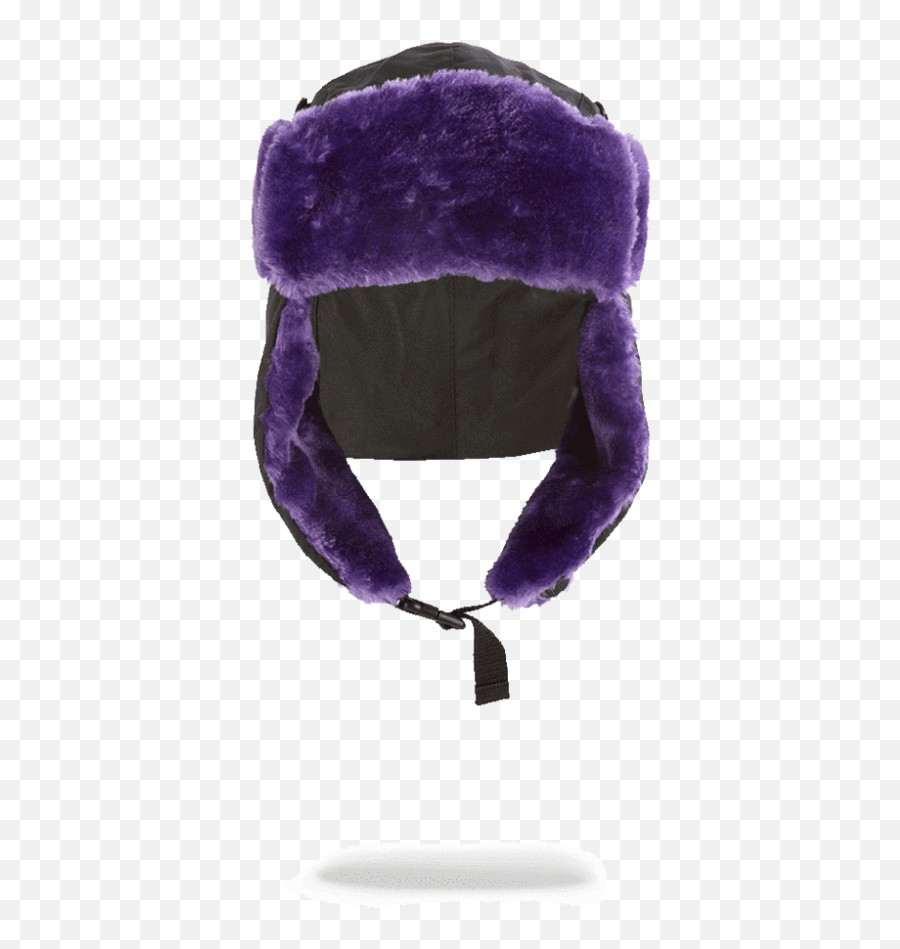 Black 3m Purple Fur Aviator Hat - Ushanka Png,Ushanka Png