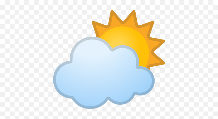 Sun Behind Cloud Emoji Meaning With - Sun Clouds Emoji Png,Sun Emoji Png