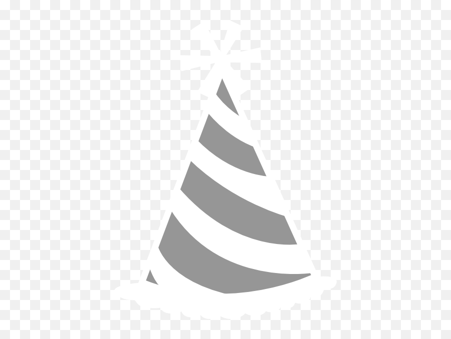 Download Hd Black And White Grey Clip Art - Vertical Png,Birthday Hat Clipart Transparent Background