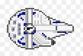 Download Hd Millennium Falcon - Pixel Art Transparent Png Millennium Falcon Pixel Art,Millennium Falcon Png