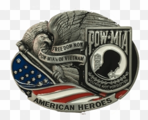 Powmia Belt Buckle - Solid Png,Pow Mia Logo