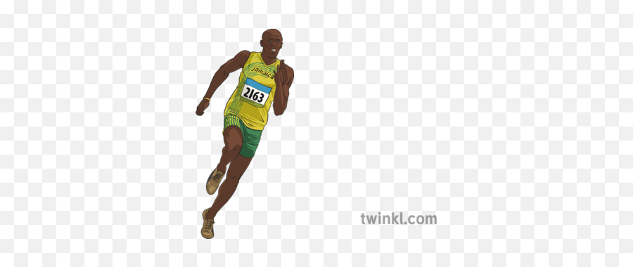 Runner Usain Bolt Illustration - Running Usain Bolt Png,Usain Bolt Png