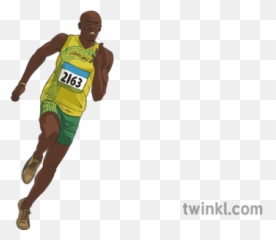 Runner Usain Bolt Illustration - Running Usain Bolt Png,Usain Bolt Png
