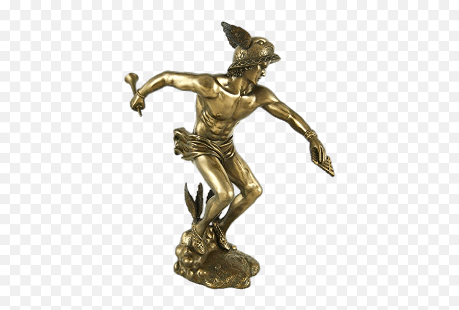 Hermes Bronze Statuette Transparent Png - Greek God Hermes,Hermes Png