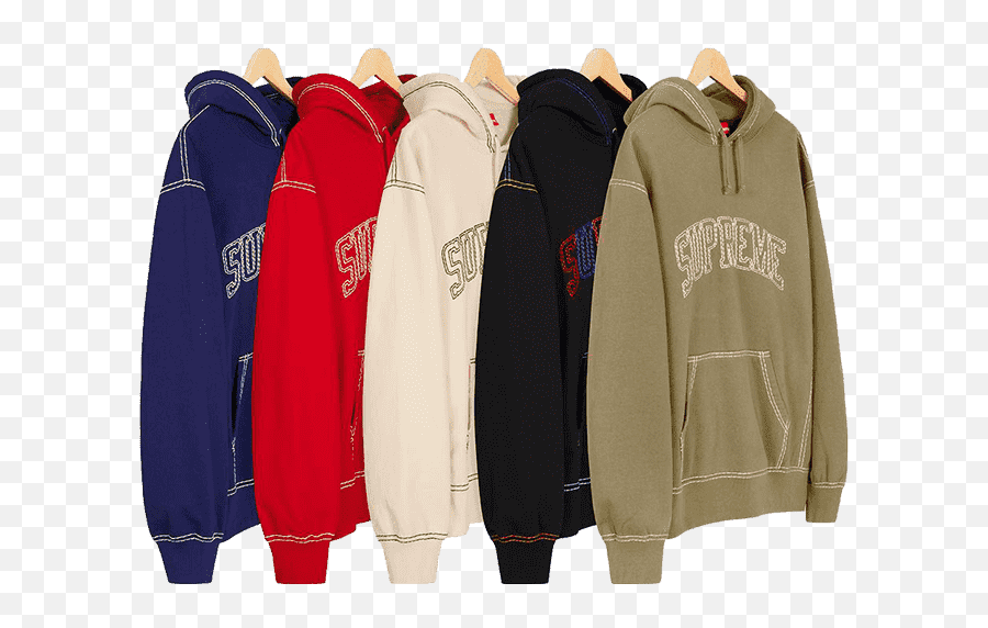 Supreme And Nike Team Up For A New Colorful Collection - Supreme Big Stitch Hoodie Png,Supreme Logo Transparent