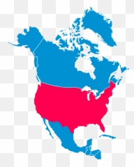Download North America Usa - Free Americas Map Vector Full png