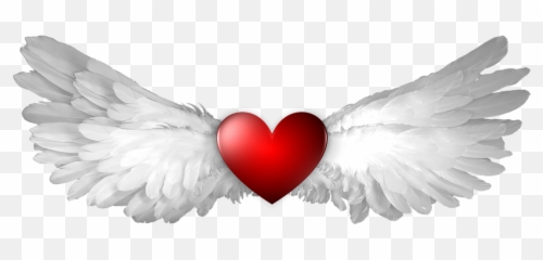 Heart Wing Wings Winged Shape Heaven Heavenly Ange - Clip Angelic Hearts Png