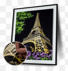 Eiffel Tower - Scratch Art Png,Eiffel Tower Transparent