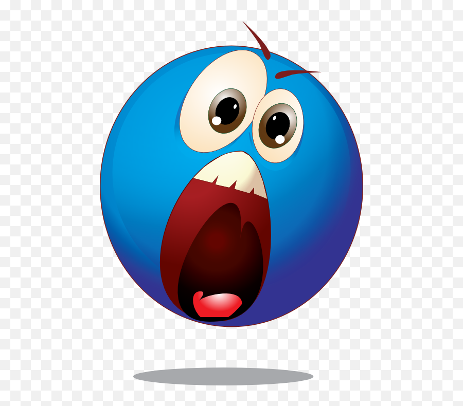 Scared Face Emoticon N3 Free Image - Emoticon Blue Png,Scared Emoji Png
