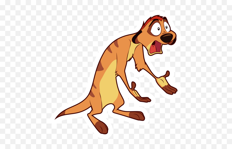 The Lion King Shocked Timon Sticker - Timon Stickers Png,Meerkat Icon