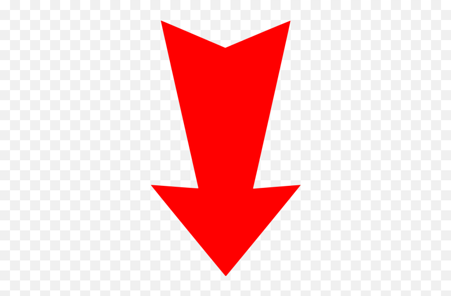 Red Down Arrow Icon Png - Red Arrow Down Png,Down Arrow Png