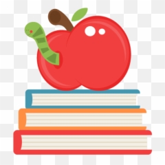 Transparent Apple And Book - Cute Books Clipart Png,Book Clipart Png