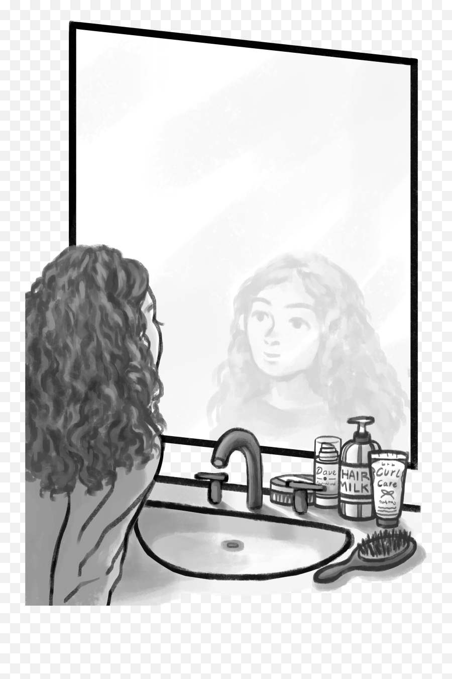Curly - Hair U2013 The Oracle Cartoon Png,Curly Hair Png