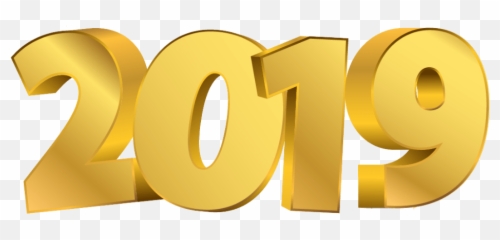 2019 Golden Digits Happy New Year - Transparent Png