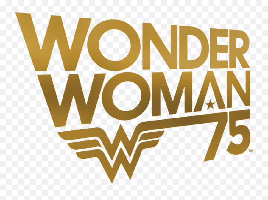 Wonder Woman 75th Anniversary Gold Logo - Gold Wonder Woman Logo Png,Wonder Woman Logo Png