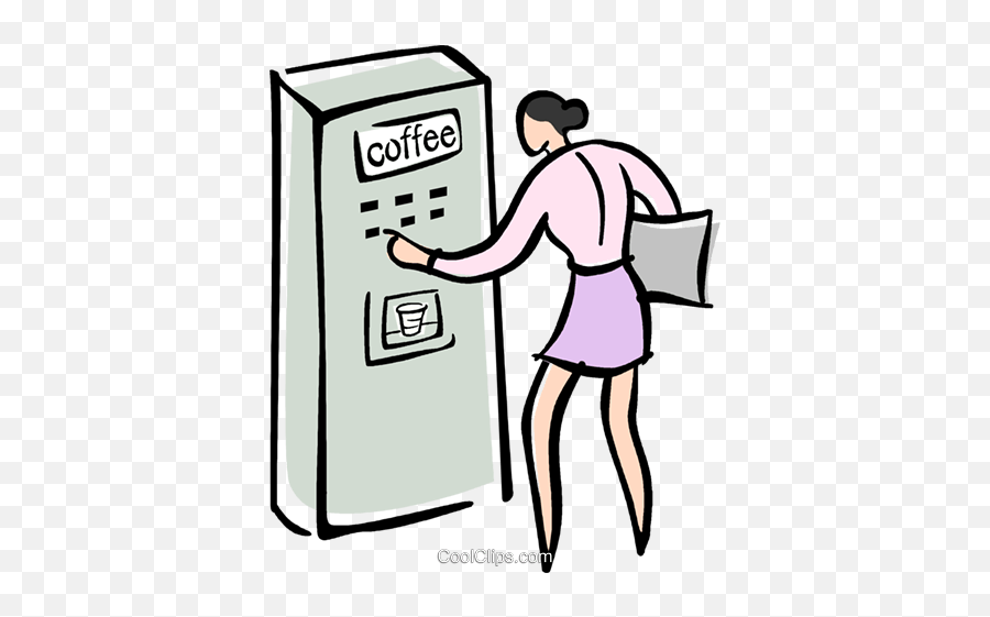 Woman Buying A Coffee Royalty Free Vector Clip Art - Clip Art Png,Coffee Clipart Png