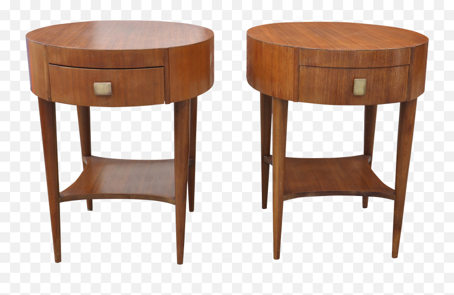 1960s Mid - Century Modern Oval End Tables A Pair End Table Png,End Table Png