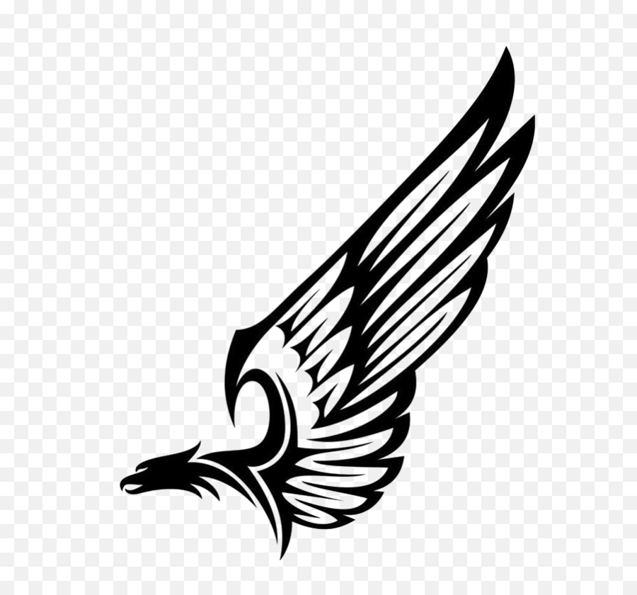 Half Wings Png Hd Mart - Tribal Tattoo Bird,Wing Png - free transparent ...