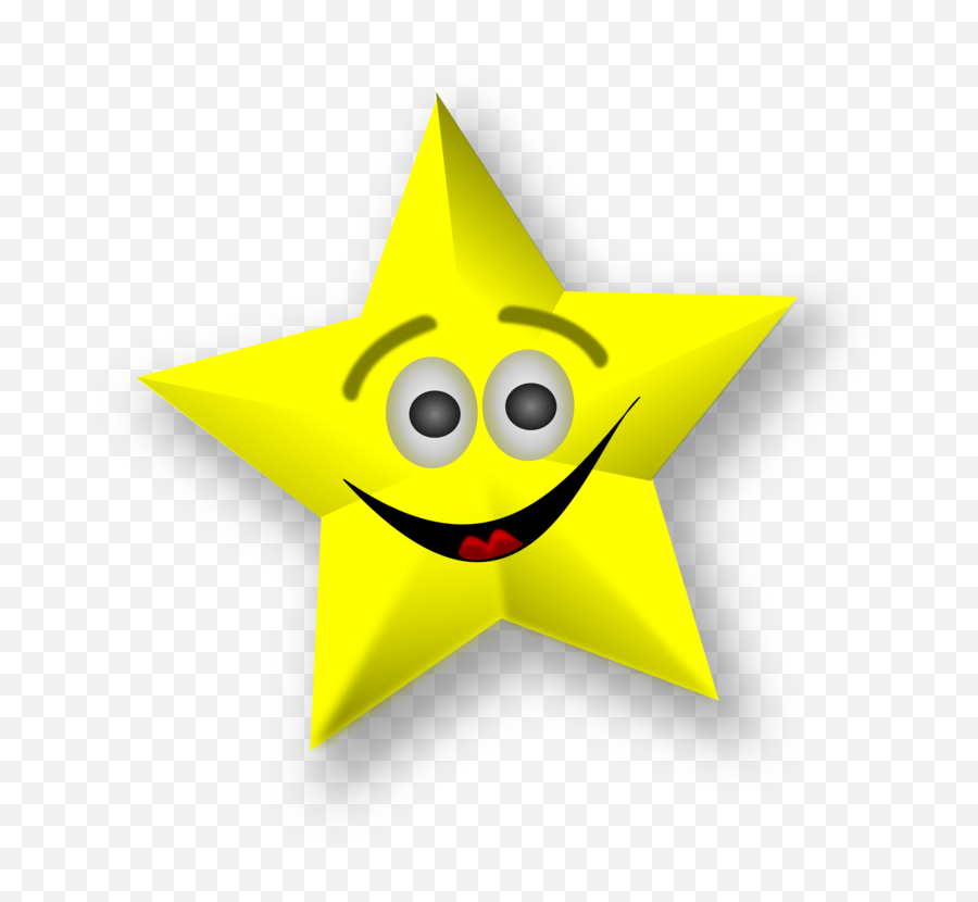Smiling Star Clip Art - Smiling Stars Png,Cartoon Star Png
