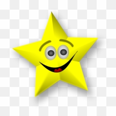 Smiling Star Clip Art - Smiling Stars Png,Cartoon Star Png