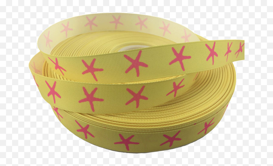 Star Fish Grosgrain Ribbons 78 - Storage Basket Png,Yellow Ribbon Png