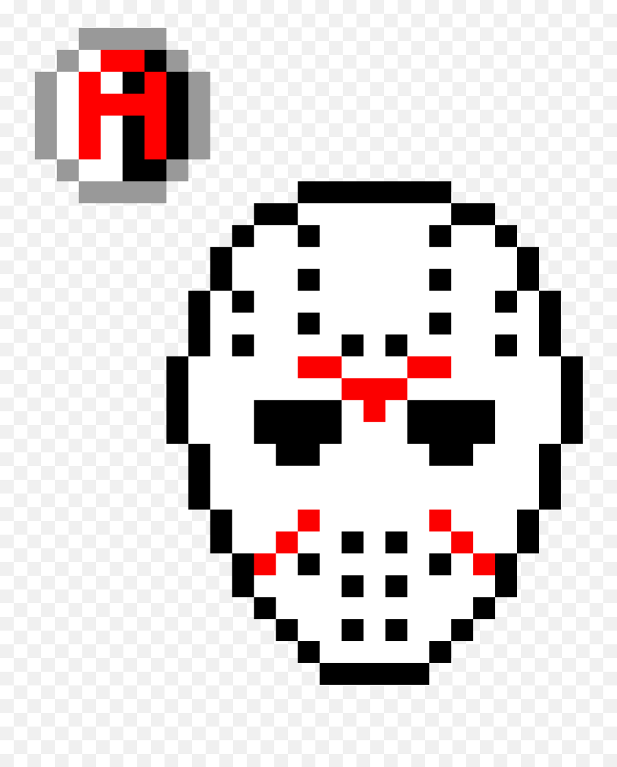Jason Mask - Hockey Mask Pixel Art Clipart Full Size Jason Voorhees Pixel Art Png,Jason Mask Png