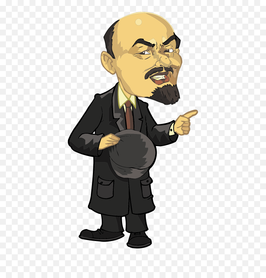 Human Behavior Art Thumb Png Clipart - Vladimir Lenin Lenin Cartoon,Lenin Png