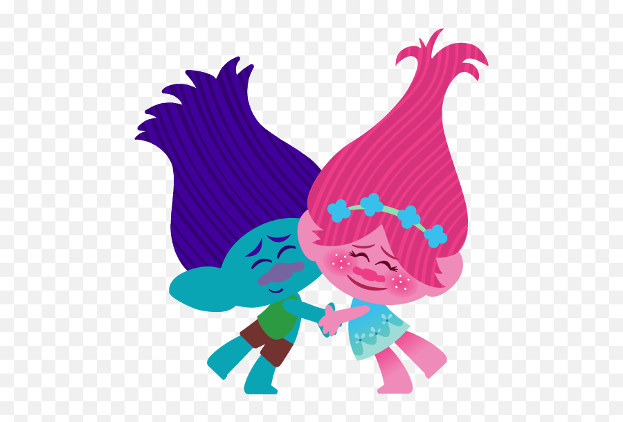 Trolls Birthday Party Troll Girl - Trolls Troll Hug Time Clip Art Png,Birthday Emoji Png