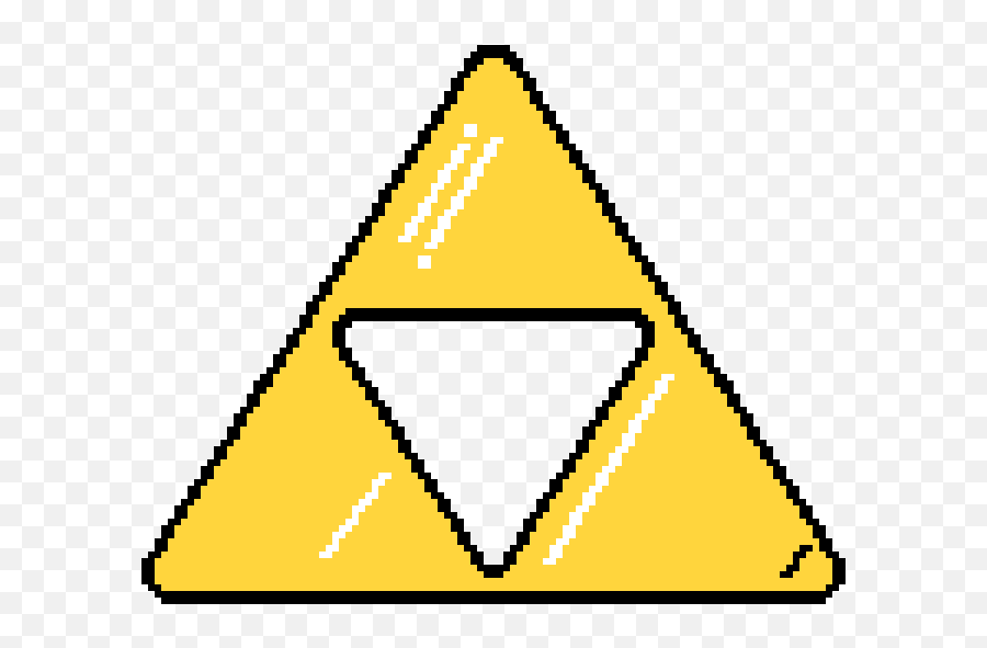 Download Triforce Drawing Yellow Pixilart Cartoon Zwatcher - Triforce Gif Png,Zelda Triforce Png