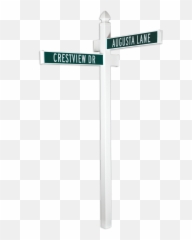Vinyl Street Sign Post System With - Street Post Png,Traffic Sign Png