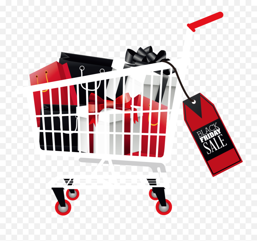 Vector Shopping Cart Filled With Merchandise - Shopping Cart Shopping Cart Products Vector Png,Shopping Cart Png