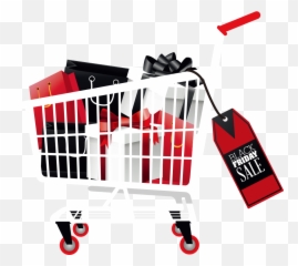 Vector Shopping Cart Filled With Merchandise - Products Png
