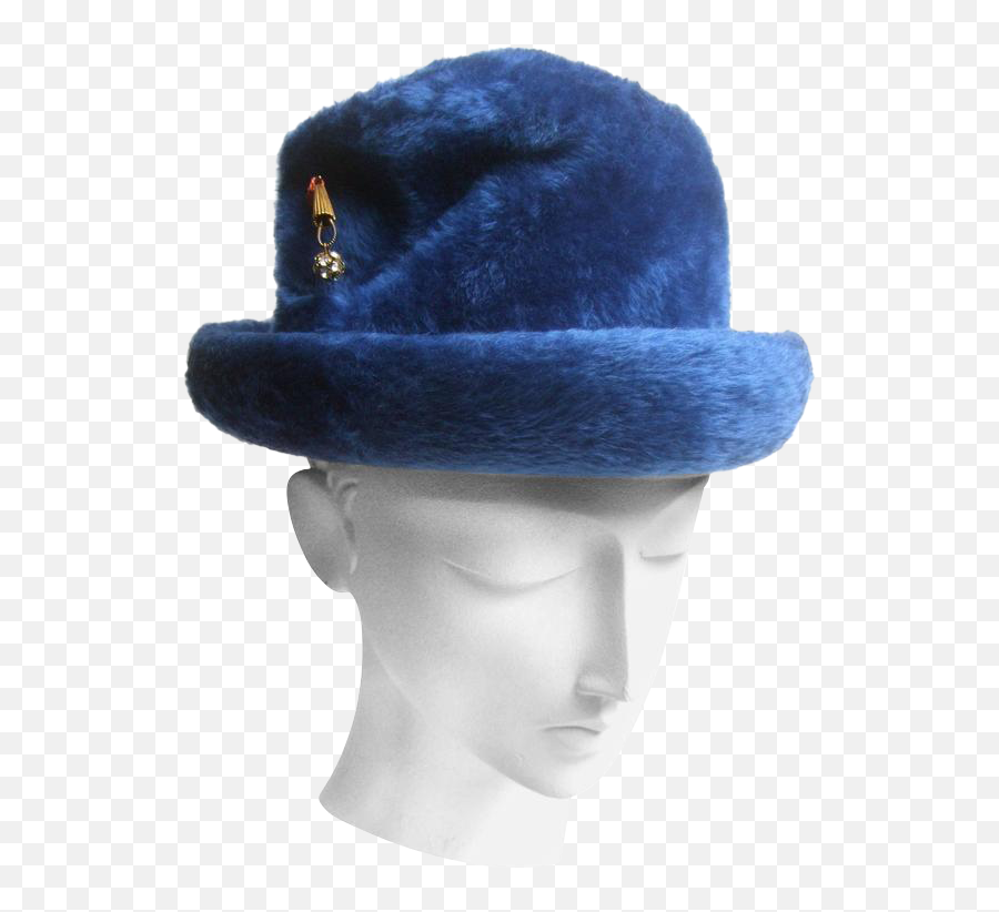 Schiaparelli Paris Fuzzy Blue Wool Hat 1960u0027s Hats - Costume Hat Png,Ushanka Png