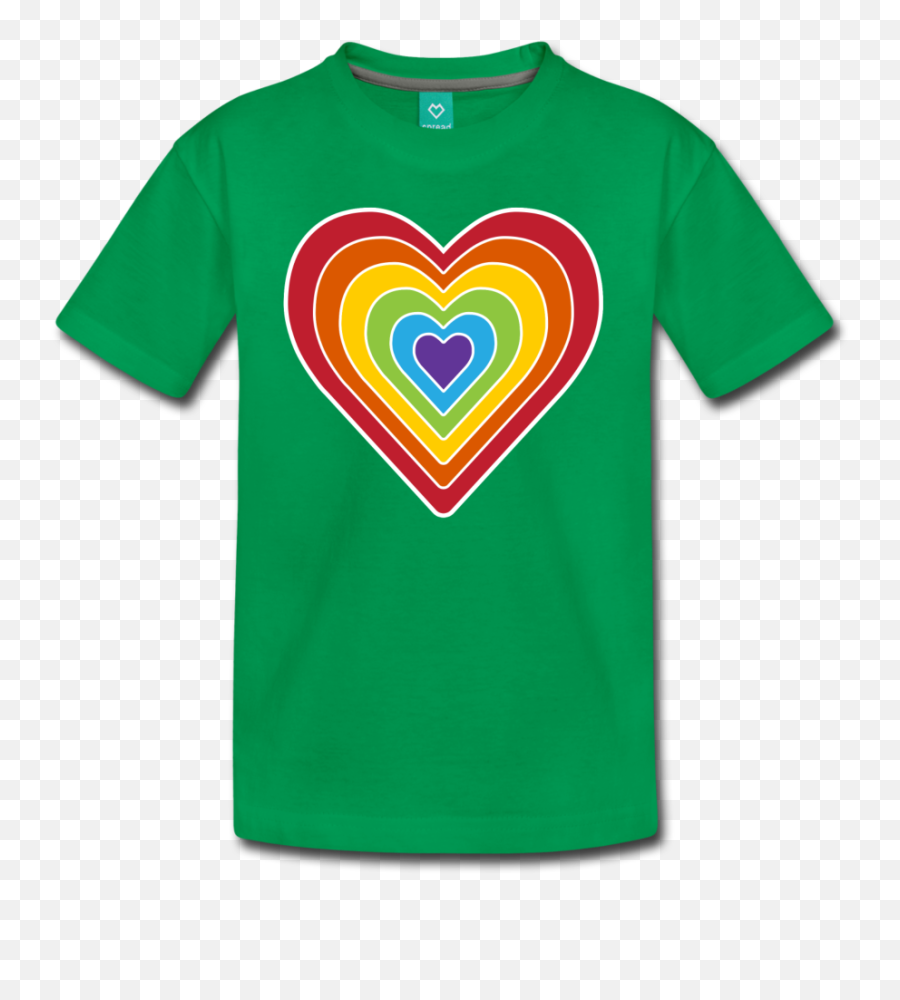 Kelly Green Youth S Png Rainbow Heart