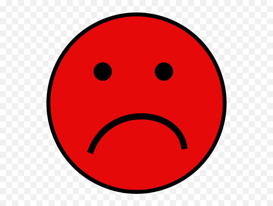 Sad Face Clipart Red - Carrick Rope Bridge Png,Sad Face Emoji Transparent