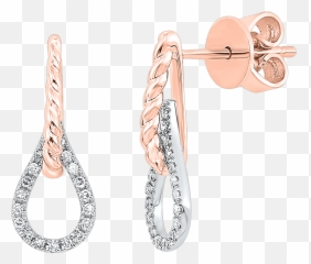Interlocking Diamond Earrings - Solid Png,Diamond Earrings Png
