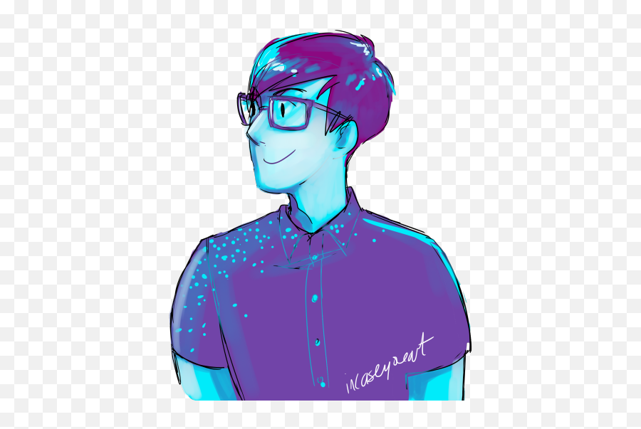 Arting And A Dash Of Advice Dan Phil Fanart - Full Rim Png,Dan Howell Png