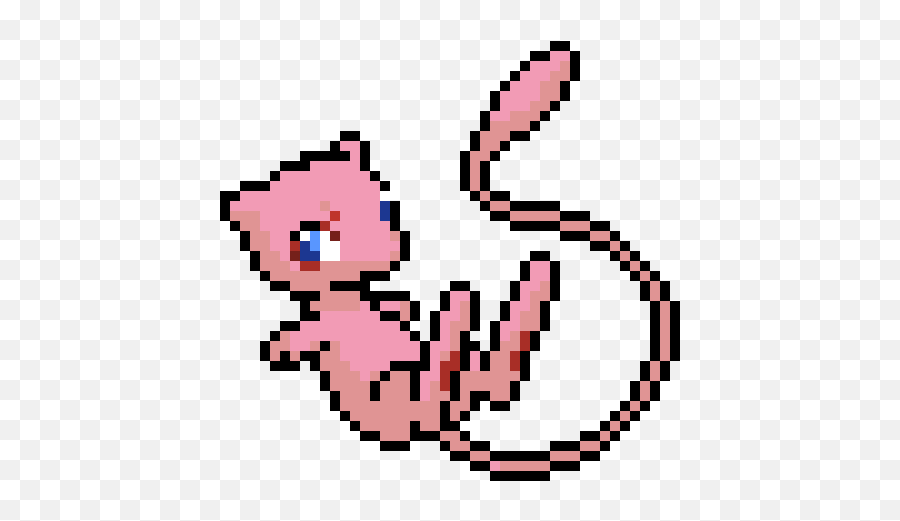 Is Scared Because Of - Pokemon Pixel Art Grid Png,Mew Transparent