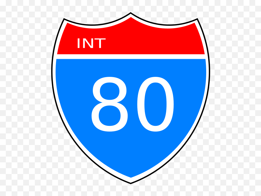 Interstate 80 Road Sign Svg Vector - Vertical Png,Interstate Sign Png