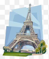 Paris France Eiffel Tower Royalty Free Vector Clip Art - Eiffel Tower Png,Eiffel Tower Transparent