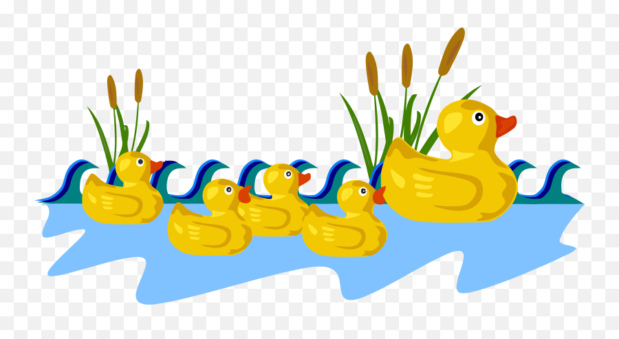 Free Cartoon Duck Png Download - Ducks In A Pond Clipart,Duck Clipart Png