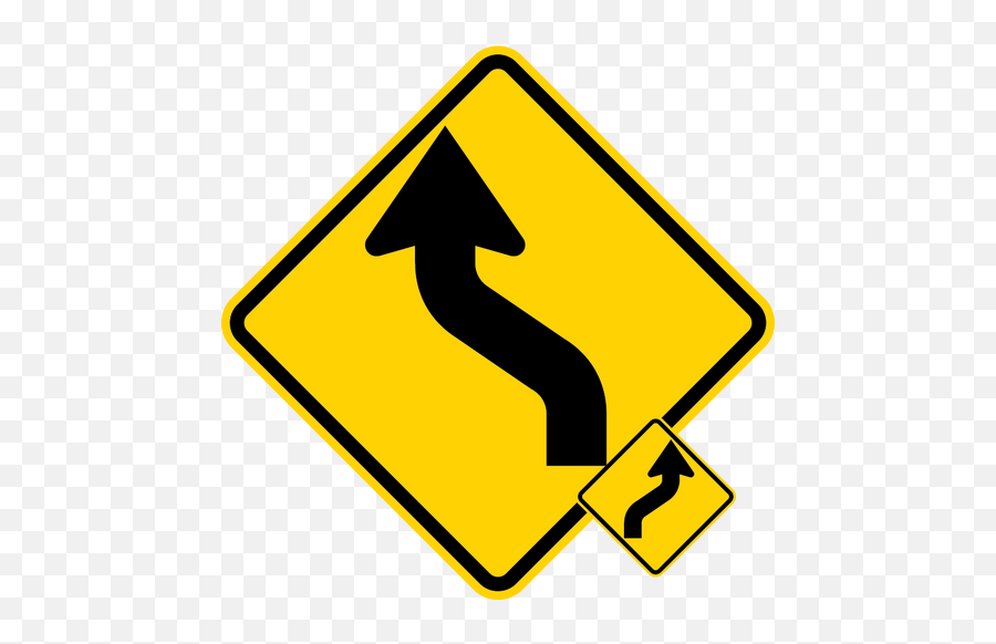 Construction Reverse Curve Leftright Sign - Striping Reverse Curve Left Sign Png,Tangent Icon