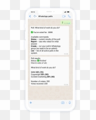 Free Polls And Votes In Whatsapp Chat2deskcom - Smartphone png
