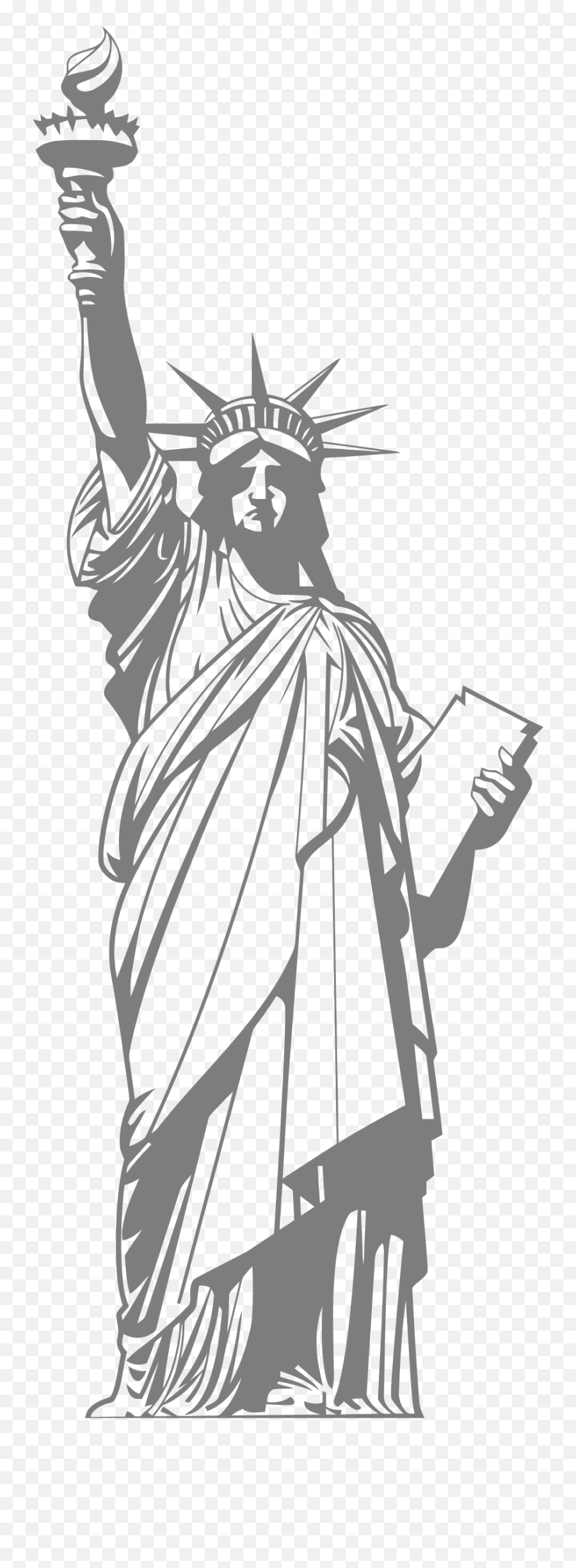 Park Clipart Statue - Statue Of Liberty Drawing Png,Statue Of Liberty Transparent