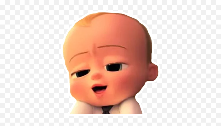 Telegram Sticker 12 From Collection The Boss Baby - Baby Boss Facial Expression Png,Boss Baby Transparent