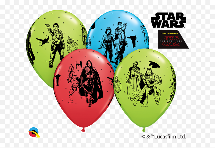 11 Inch Star Wars The Last Jedi Special Assortment Price Per Bag Of 25 - Happy Birthday Star Wars Balloons Png,The Last Jedi Png
