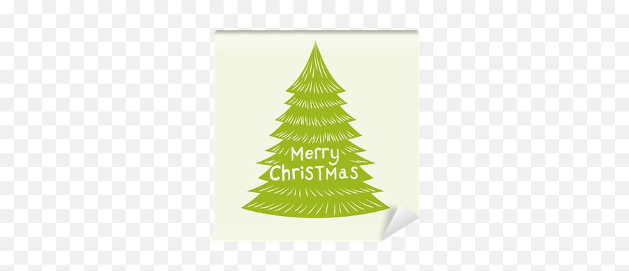 Merry Christmas Tree Vector Wall Mural U2022 Pixers We Live To Change Png