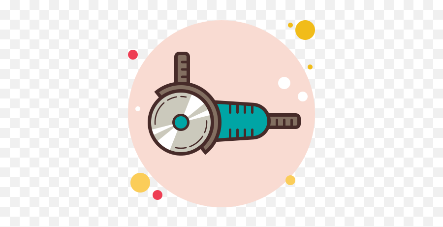 Angle Grinder Icon In Circle Bubbles Style - Cute Contacts Icon Png,Timestamp Icon